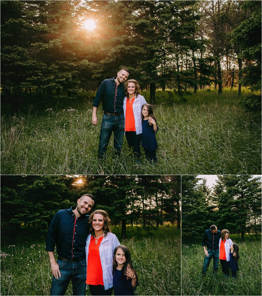 sunset engagement family session