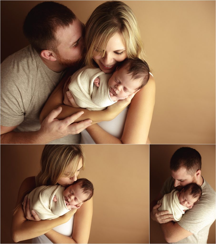 parent poses during escanaba michigan newborn photos