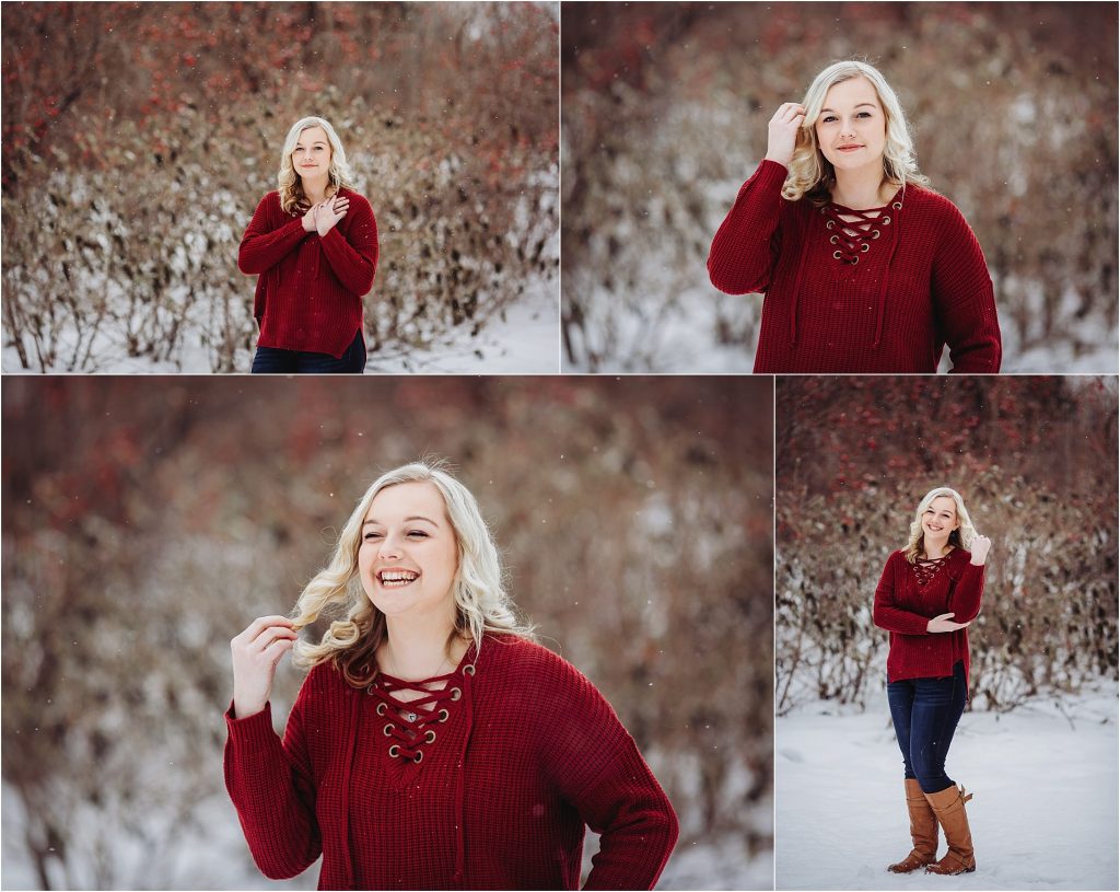 winter senior picture