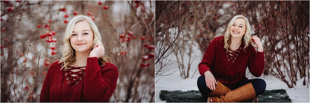 winter senior picture