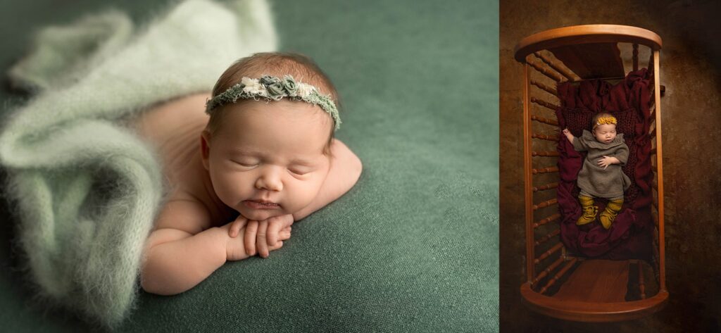 deeper jewel tones during a newborn session